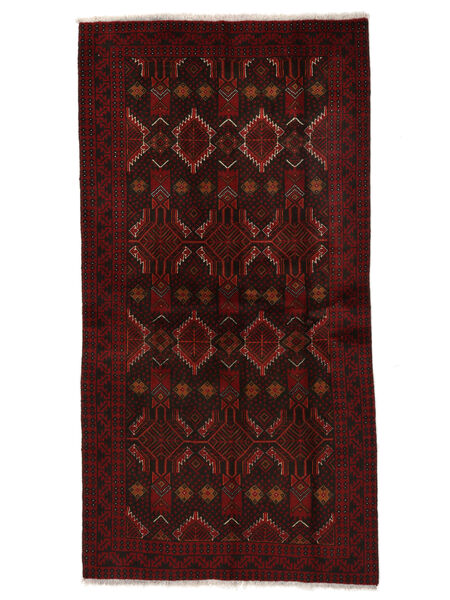 101X195 Tapis D'orient Baloutche Noir/Rouge Foncé (Laine, Perse/Iran)
