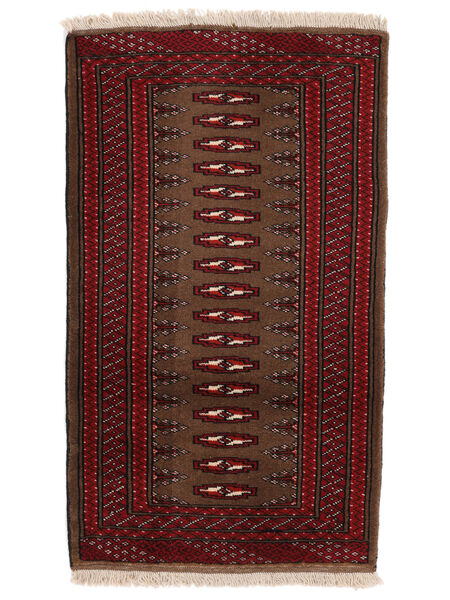 Tapis Turkaman 58X100 Noir/Rouge Foncé (Laine, Perse/Iran)
