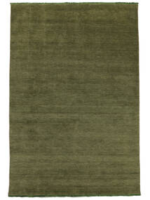  Handloom Fringes - Vert Tapis 160X230 Moderne Vert Olive (Laine, Inde)