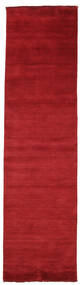  Handloom Fringes - Rouge Foncé Tapis 80X300 Moderne Tapis De Couloir Rouge (Laine, Inde)