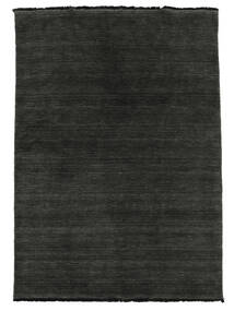  Handloom Fringes - Noir/Gris Tapis 120X180 Moderne Noir (Laine, Inde)