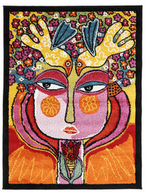  100X130 She Has Flowers In Her Hair Multicolore Petit Tapis 