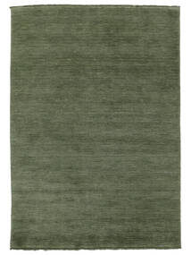  Handloom Fringes - Vert Forêt Tapis 100X160 Moderne Vert Foncé/Vert Foncé (Laine, Inde)