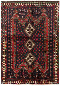  Afshar Tapis 148X211 D'orient Fait Main Noir/Rouge Foncé (Laine, Perse/Iran)