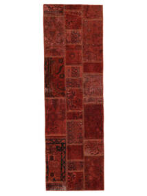  Patchwork - Persien/Iran Tapis 80X251 Moderne Fait Main Tapis De Couloir Noir/Rouge Foncé (Laine, Perse/Iran)