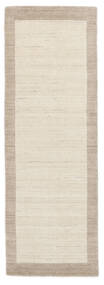  Handloom Frame - Natural/Sand Tapis 80X250 Moderne Tapis De Couloir Vert Olive/Gris Clair (Laine, Inde)