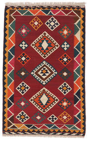 Kilim Vintage Tapis 125X203 D'orient Tissé À La Main Rouge Foncé/Noir (Laine, Perse/Iran)