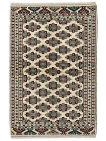  Turkaman Tapis 132X196 D'orient Fait Main Noir (Laine, Perse/Iran)
