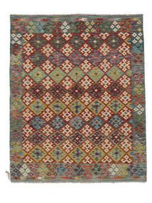  Kilim Afghan Old Style Tapis 153X188 D'orient Tissé À La Main Vert Foncé/Marron (Laine, )