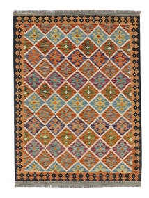 Kilim Afghan Old Style Tapis 131X180 D'orient Tissé À La Main Blanc/Crème/Rouge Foncé (Laine, Afghanistan)