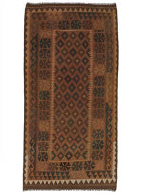 Tapis Afghan Vintage Kilim Tapis 99X204 Noir/Marron (Laine, Afghanistan)