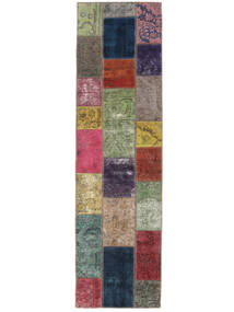 73X260 Tapis Patchwork - Persien/Iran Moderne Fait Main Tapis De Couloir Noir/Rouge Foncé (Laine, Perse/Iran)