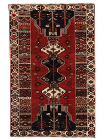 Tapis D'orient Shiraz Tapis 160X240 Noir/Rouge Foncé (Laine, Perse/Iran)