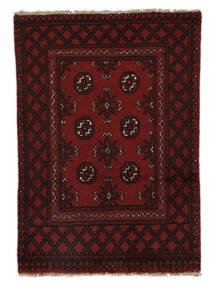 77X110 Tapis Afghan Fine Tapis D'orient Noir (Laine, Afghanistan)